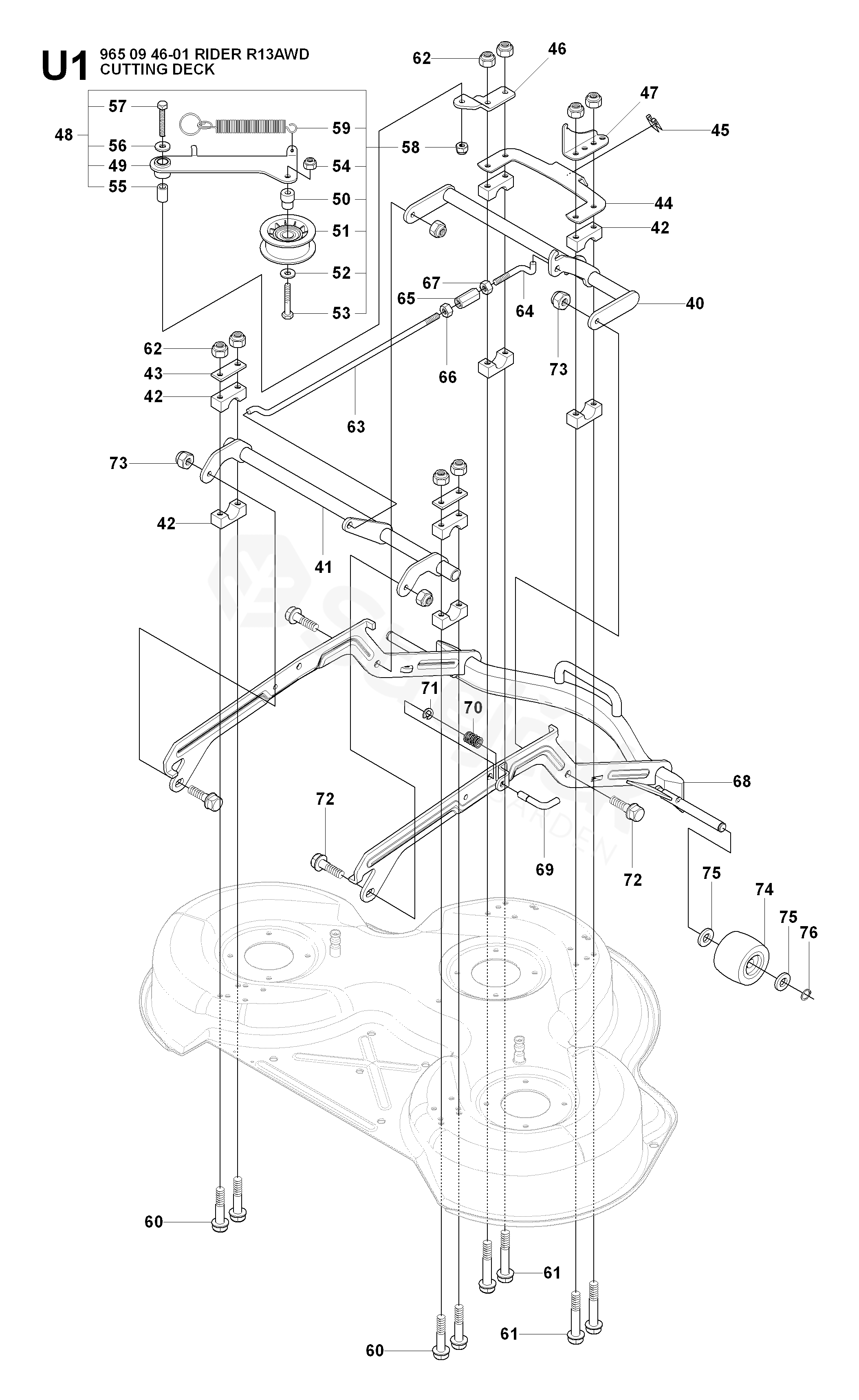 Spare parts - Partlist - RIDER 13 AWD RIDER 13 AWD, 965094601 , 2007-01 ...