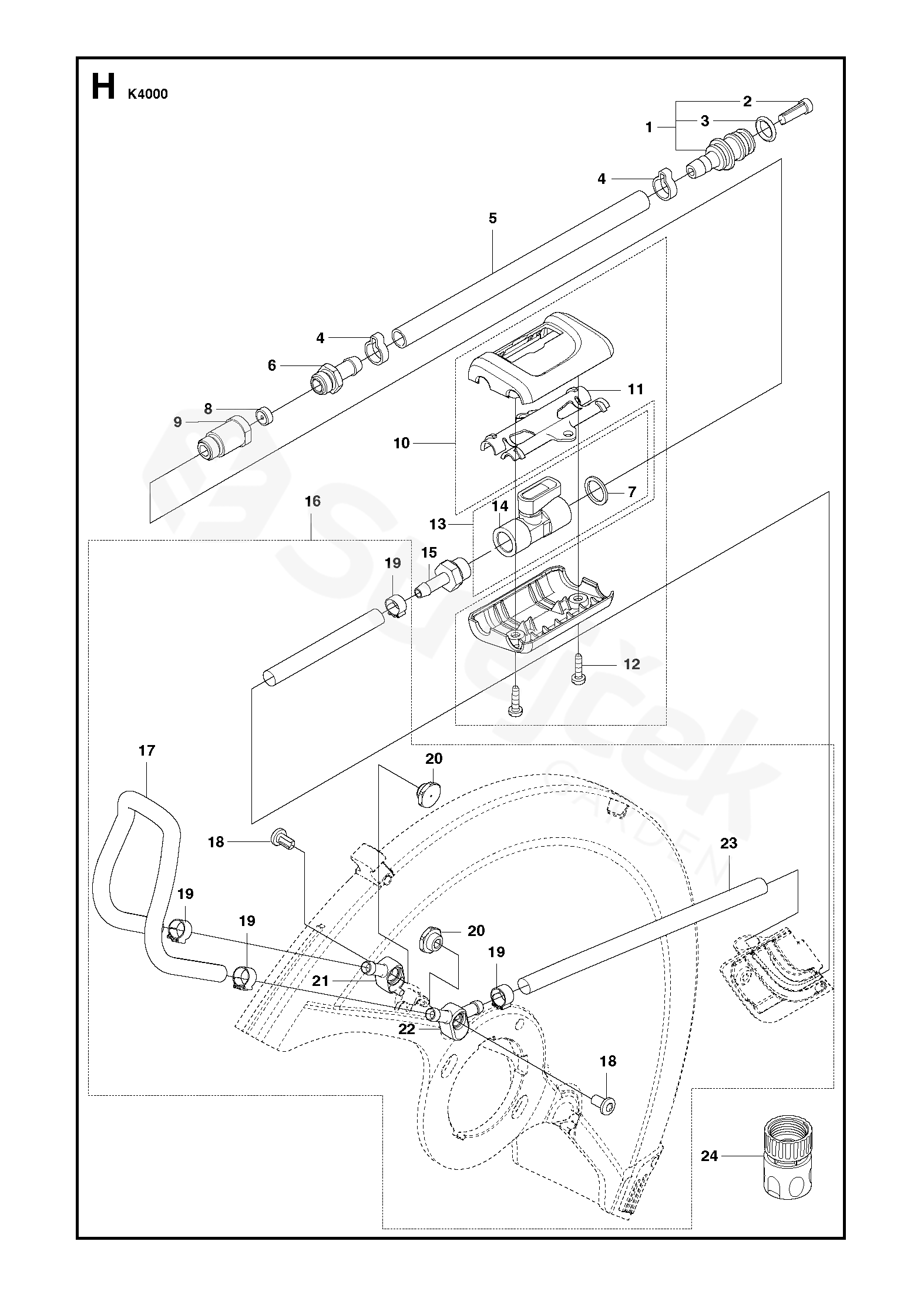 Spare parts - Partlist - K 4000 K 4000, 2018-03 - HOSE | sGarden.cz