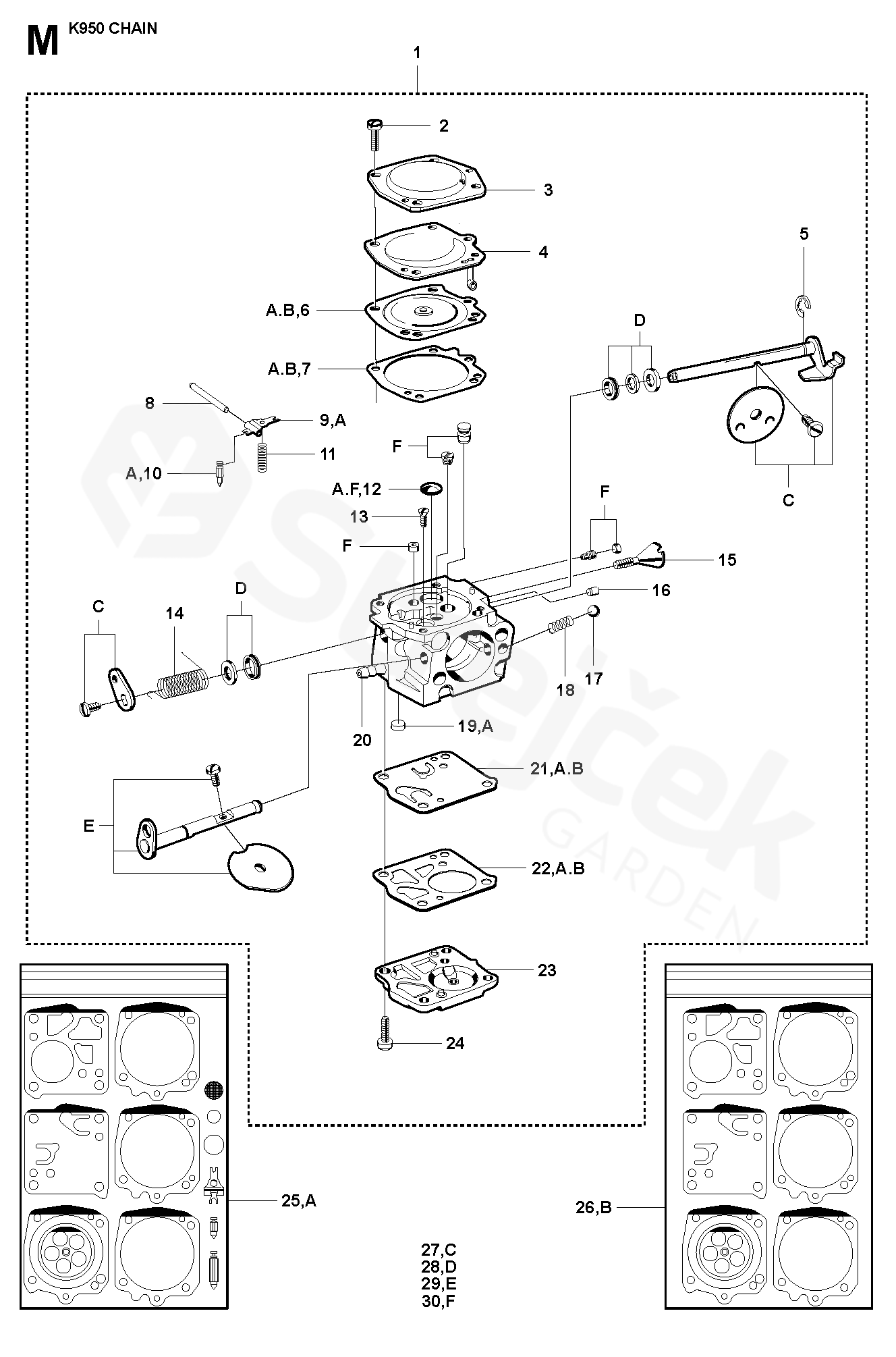 Spare parts - Partlist - K950 Chain K950 Chain, 2007-01