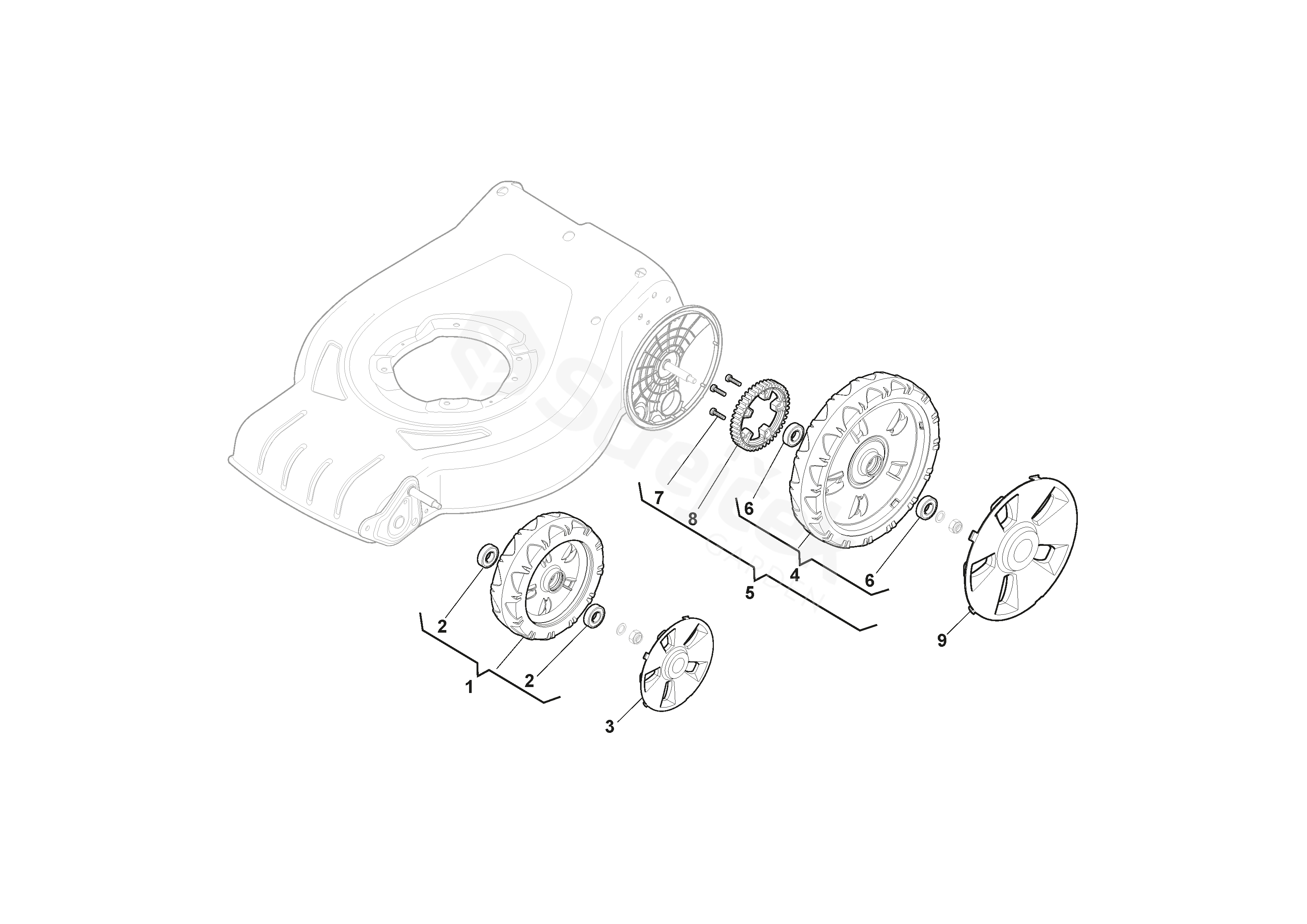 Spare parts - Partlist - CSC 534 WSQH CSC 534 WSQH (2013) - Wheel and ...