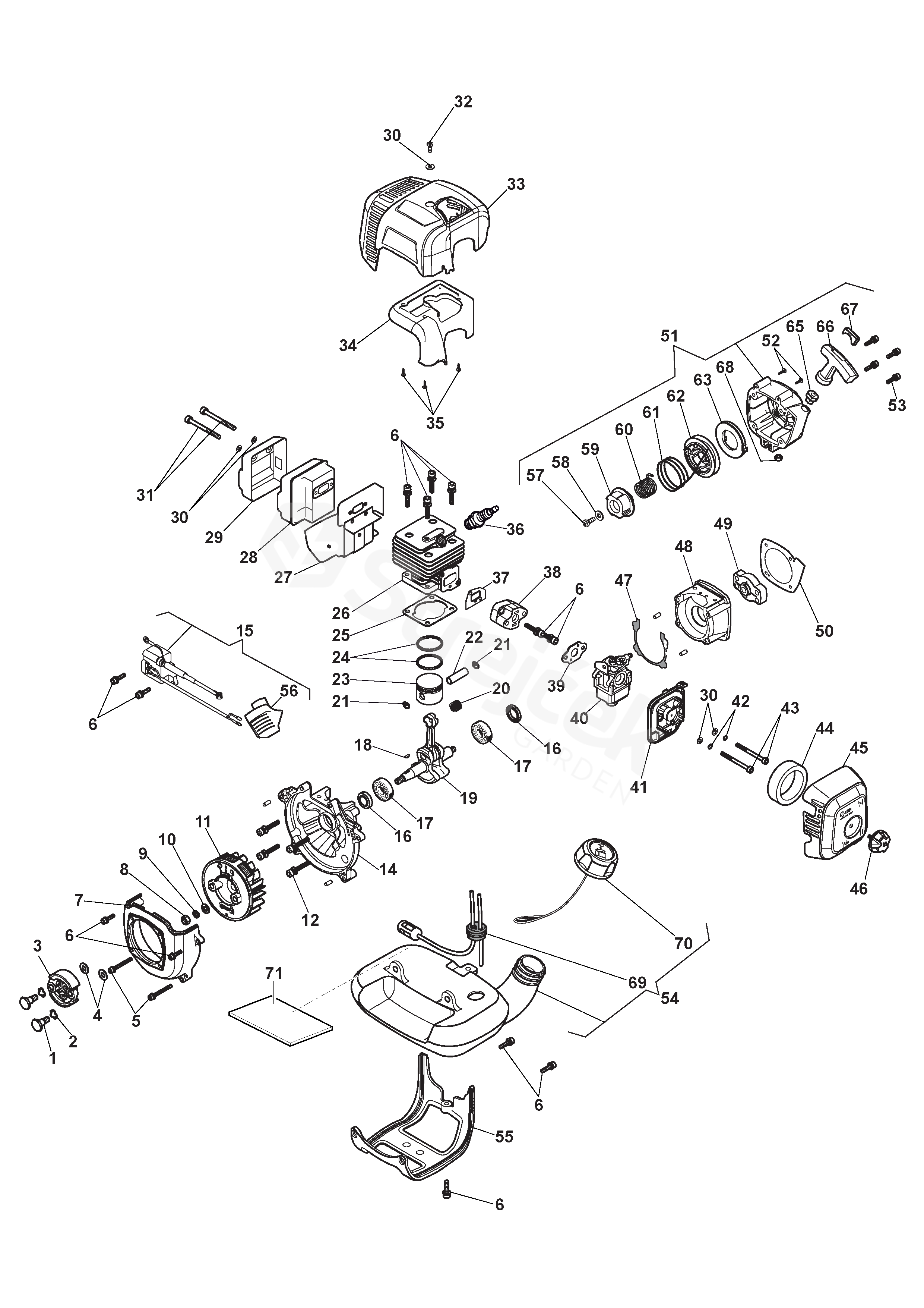 Spare parts - Partlist - MT 26 - 5 in 1 MT 26 - 5 in 1 (2018) - Engine ...