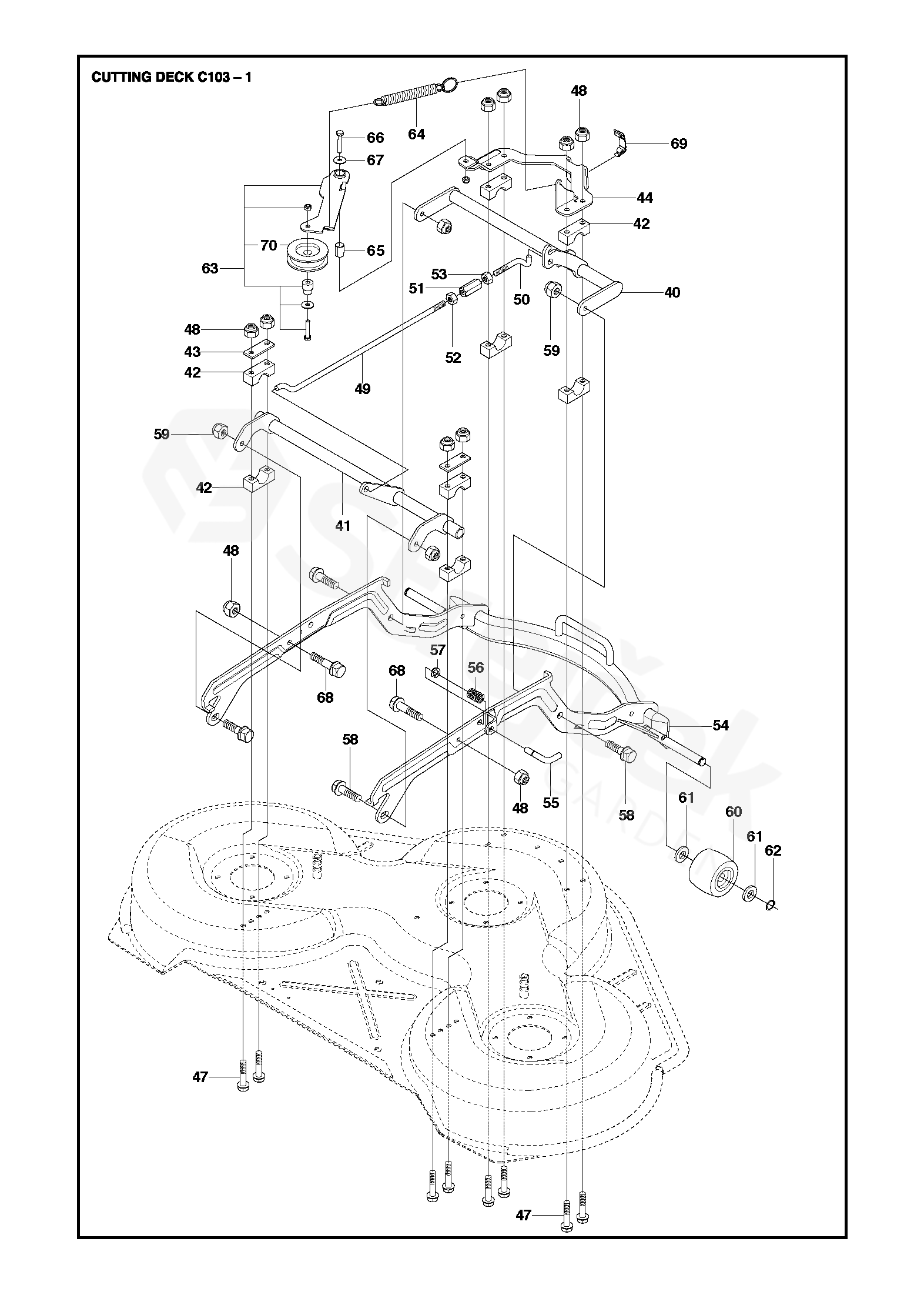 Spare Parts Partlist CUTTING DECK Combi 103 R200 Series CUTTING DECK Combi 103 R200