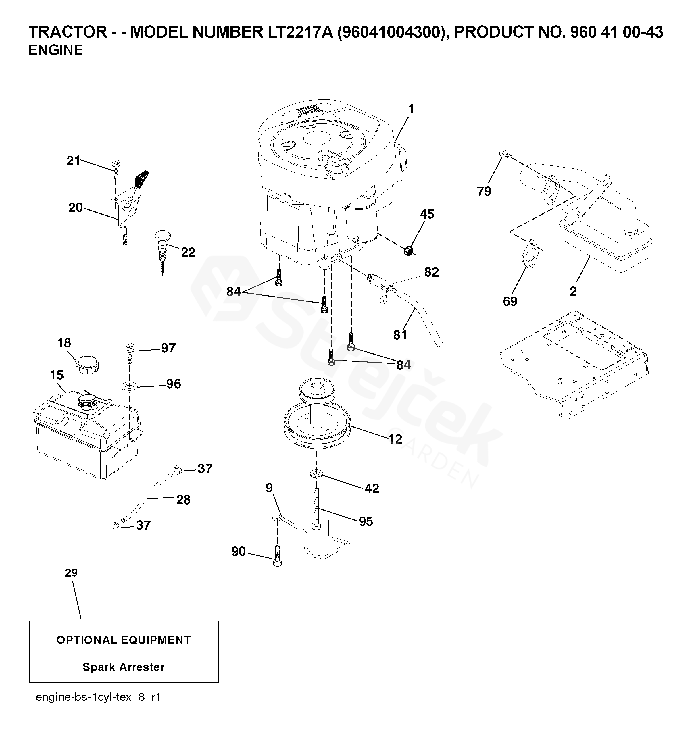 Spare Parts - Partlist - Lt 2217 A Lt 2217 A, 96041004300, 2007-04 