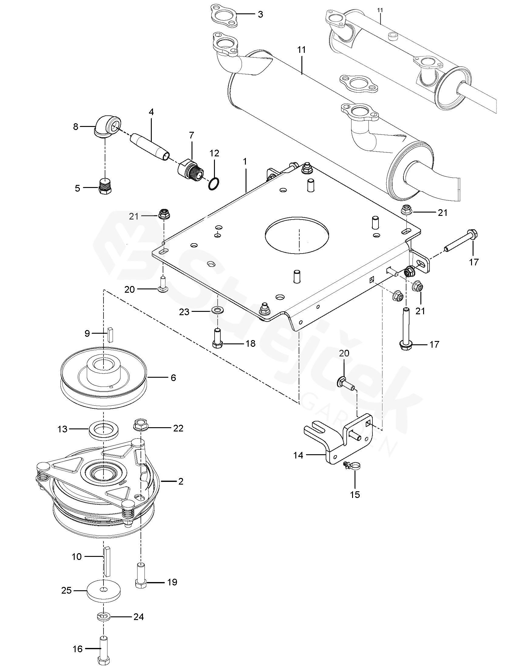 Spare parts - Partlist - Z 554 Z 554 - ENGINE MOUNTING, GUARDS ...