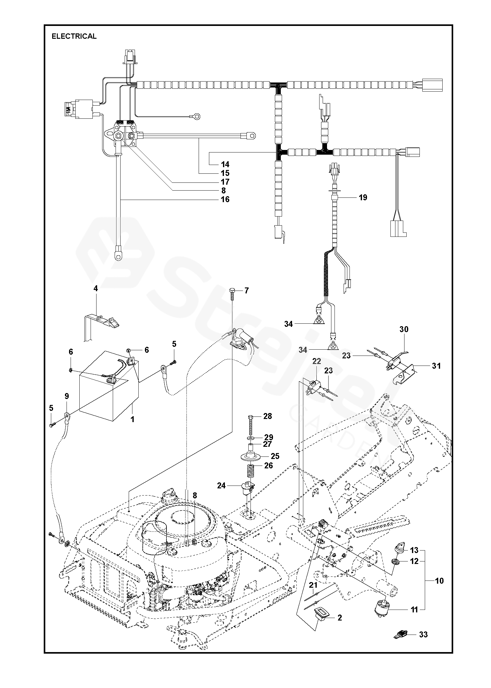 Spare parts - Partlist - R 216T AWD R 216T AWD - ELECTRICAL | sGarden.cz