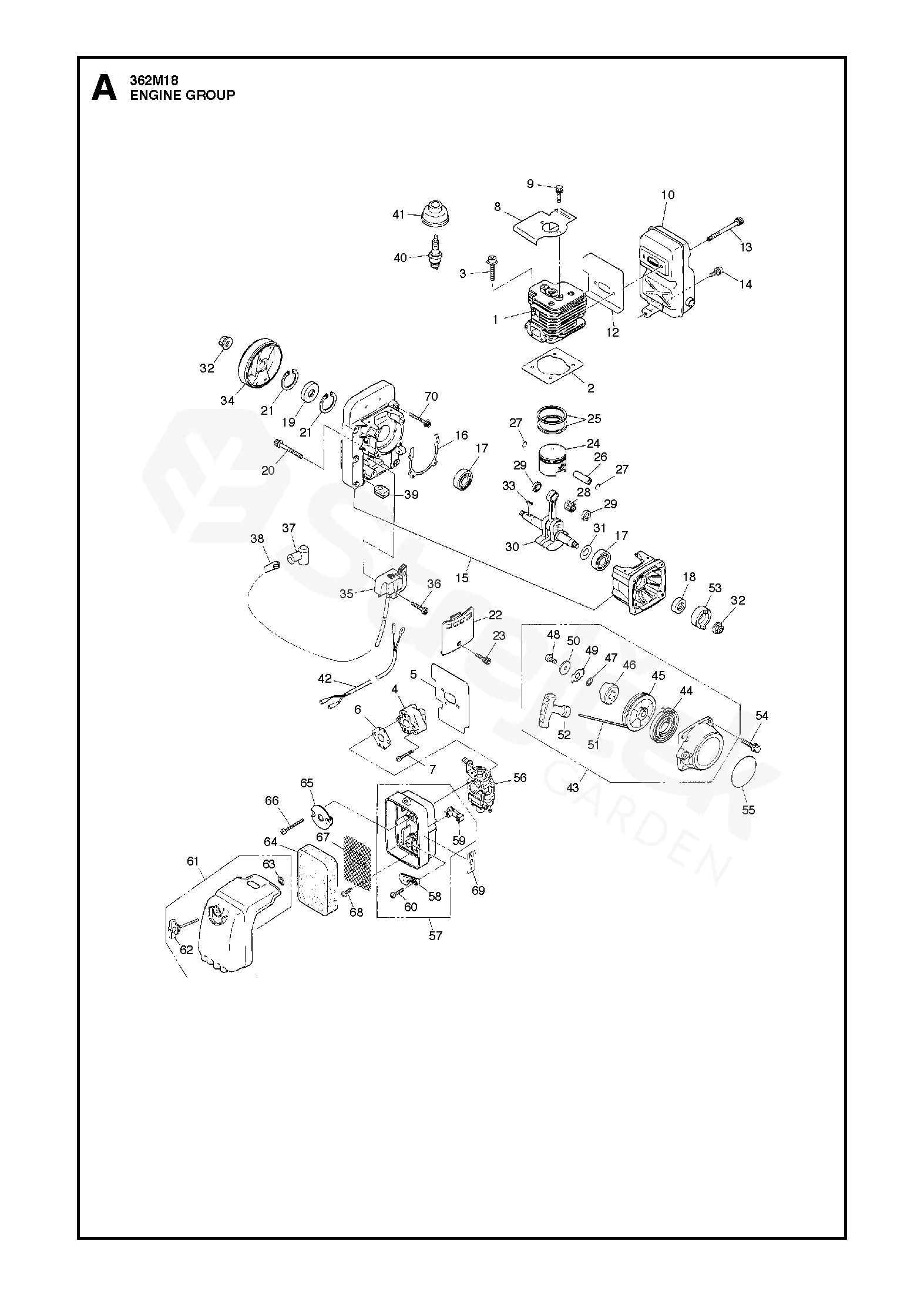 Spare parts - Partlist - 362 362M18, 2010-02 - ENGINE | sGarden.cz