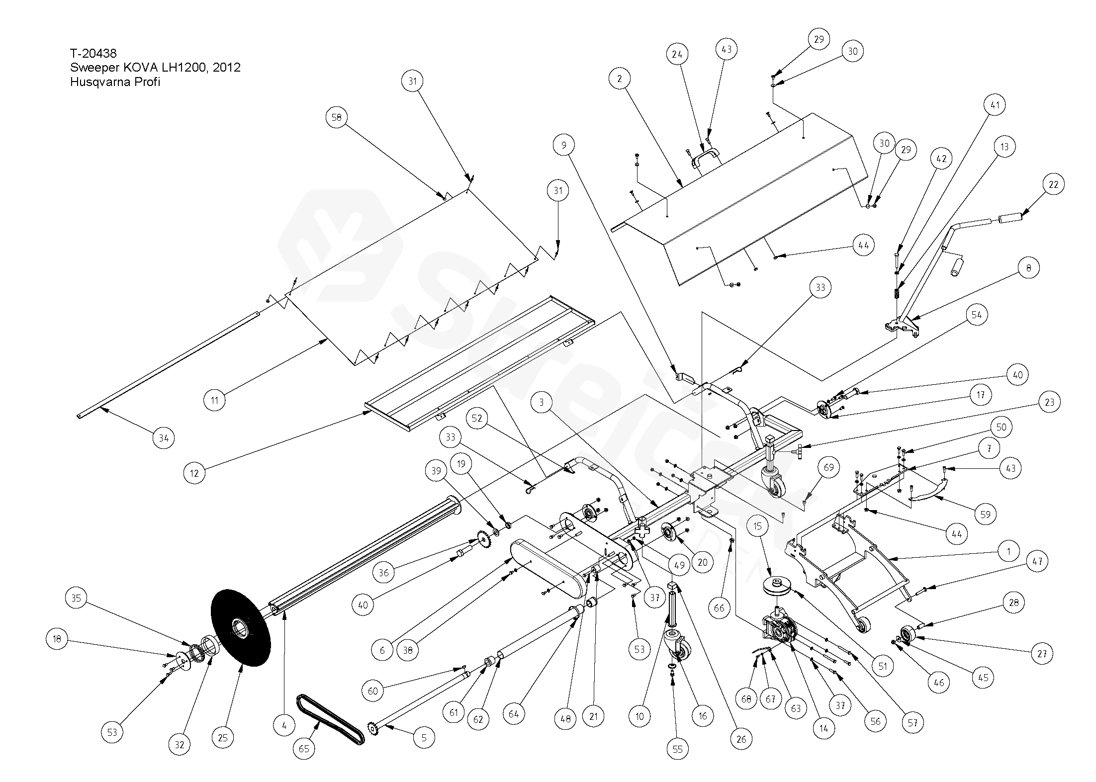 Spare parts Partlist BROOM/BRUSH BROOM, T20438, 966796301, 2013