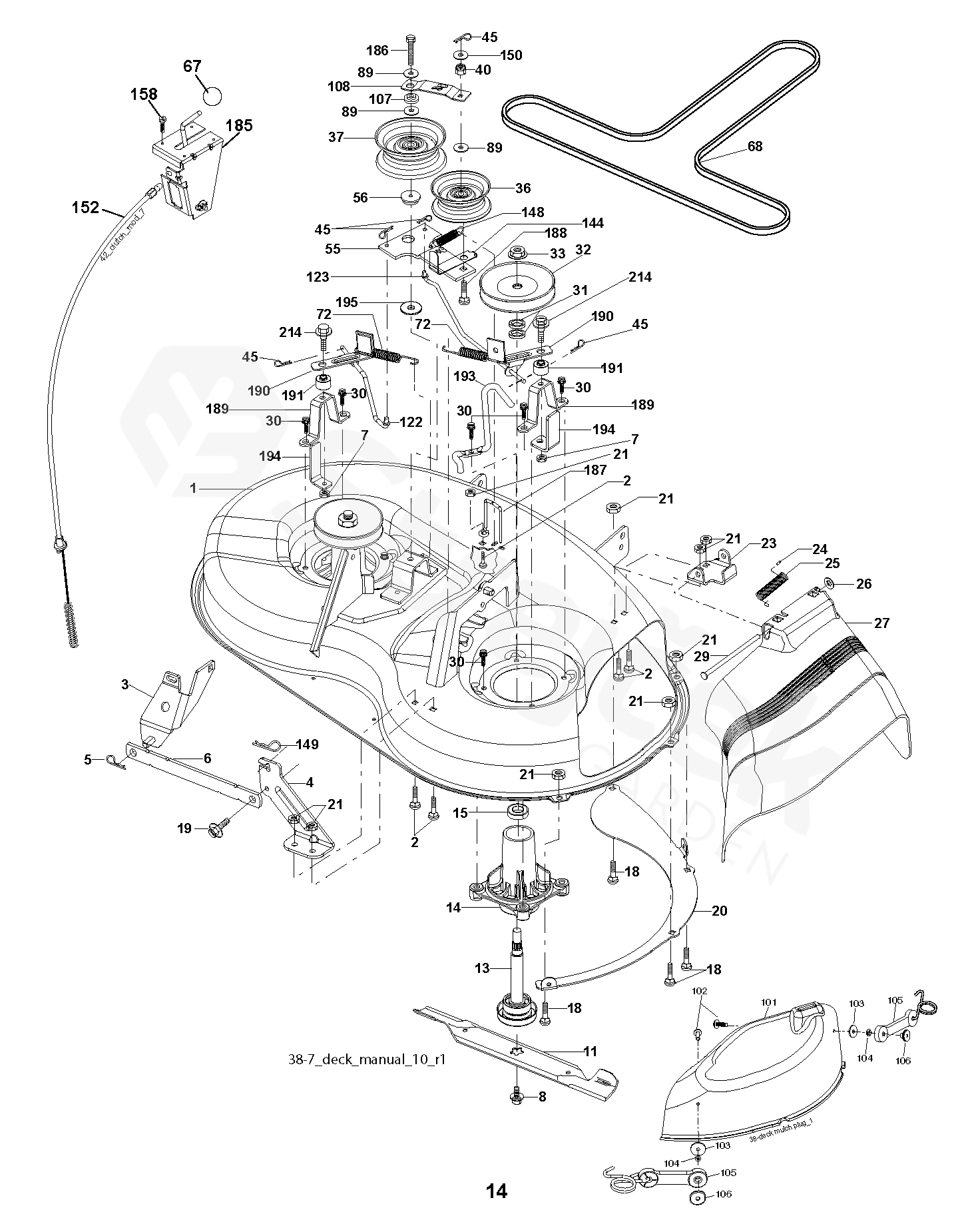 Spare Parts - Partlist - P12597 P12597, 96011023904, 2010-03 - Mower 