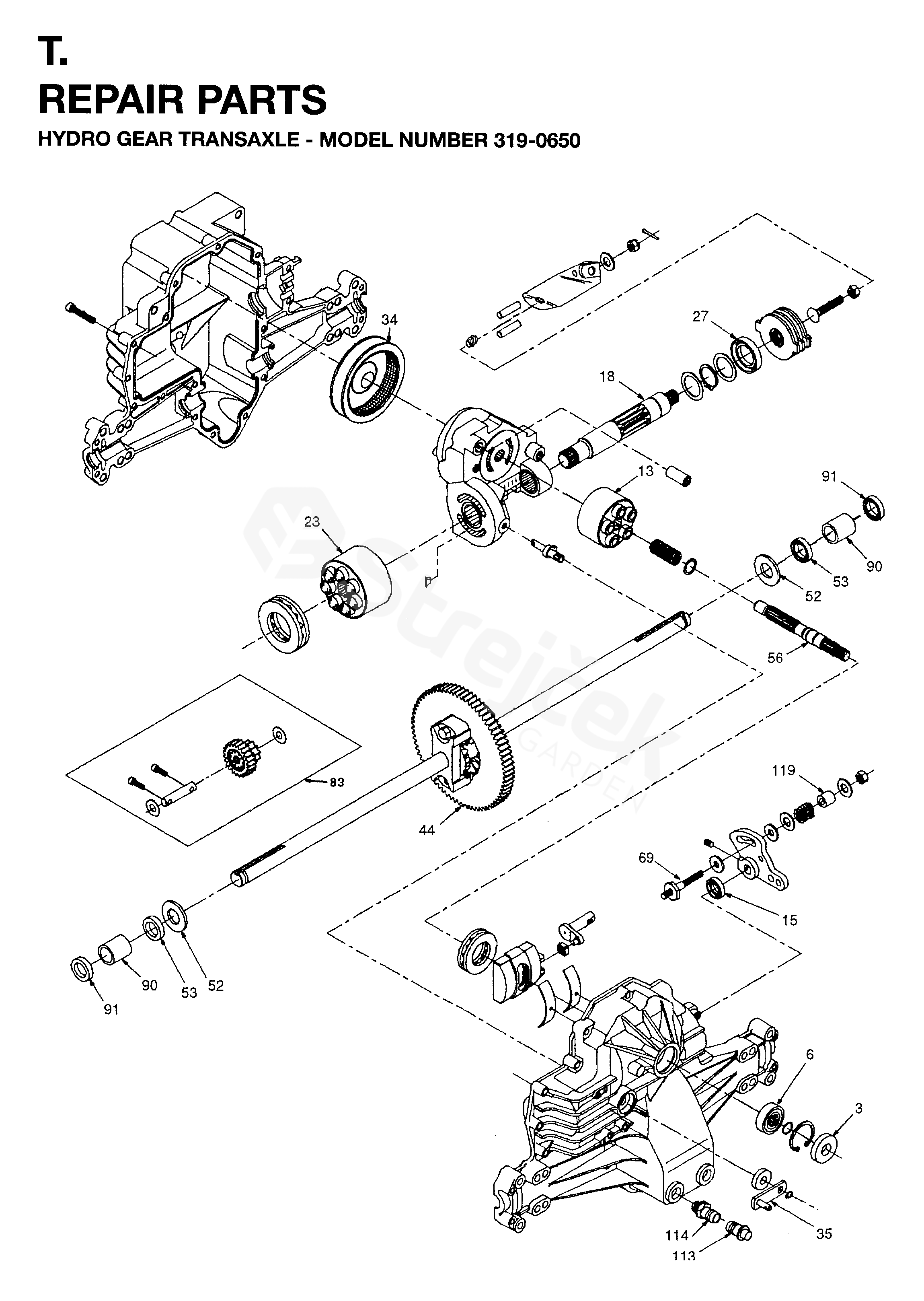 Spare parts - Partlist - YTH 18 YTH 18, 46, 954003471, 1996-01 