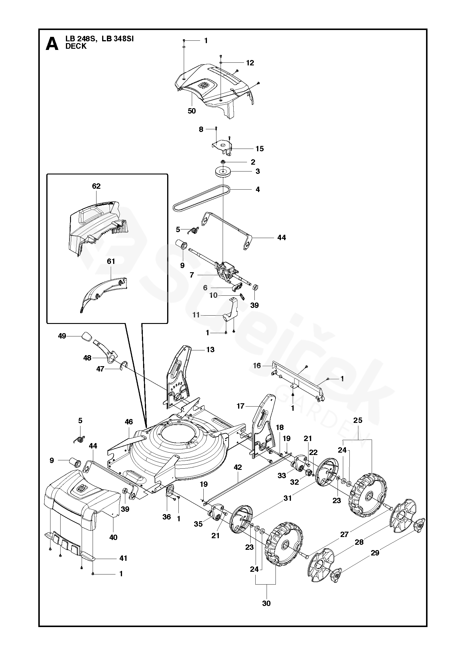 Spare Parts Partlist LB 248S LB 248S 967656301 2019 01 MOWER DECK CUTTING DECK