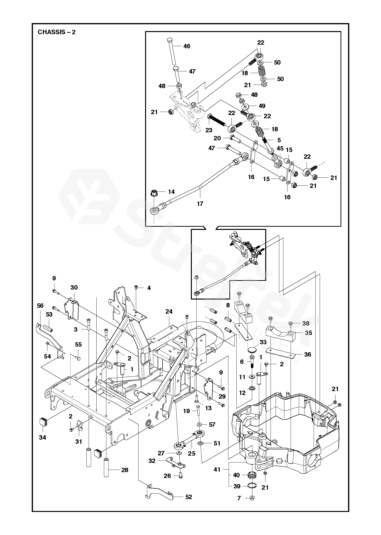 Spare parts - Partlist - P524 P524, 967847901, 2018 - CHASSIS / FRAME ...