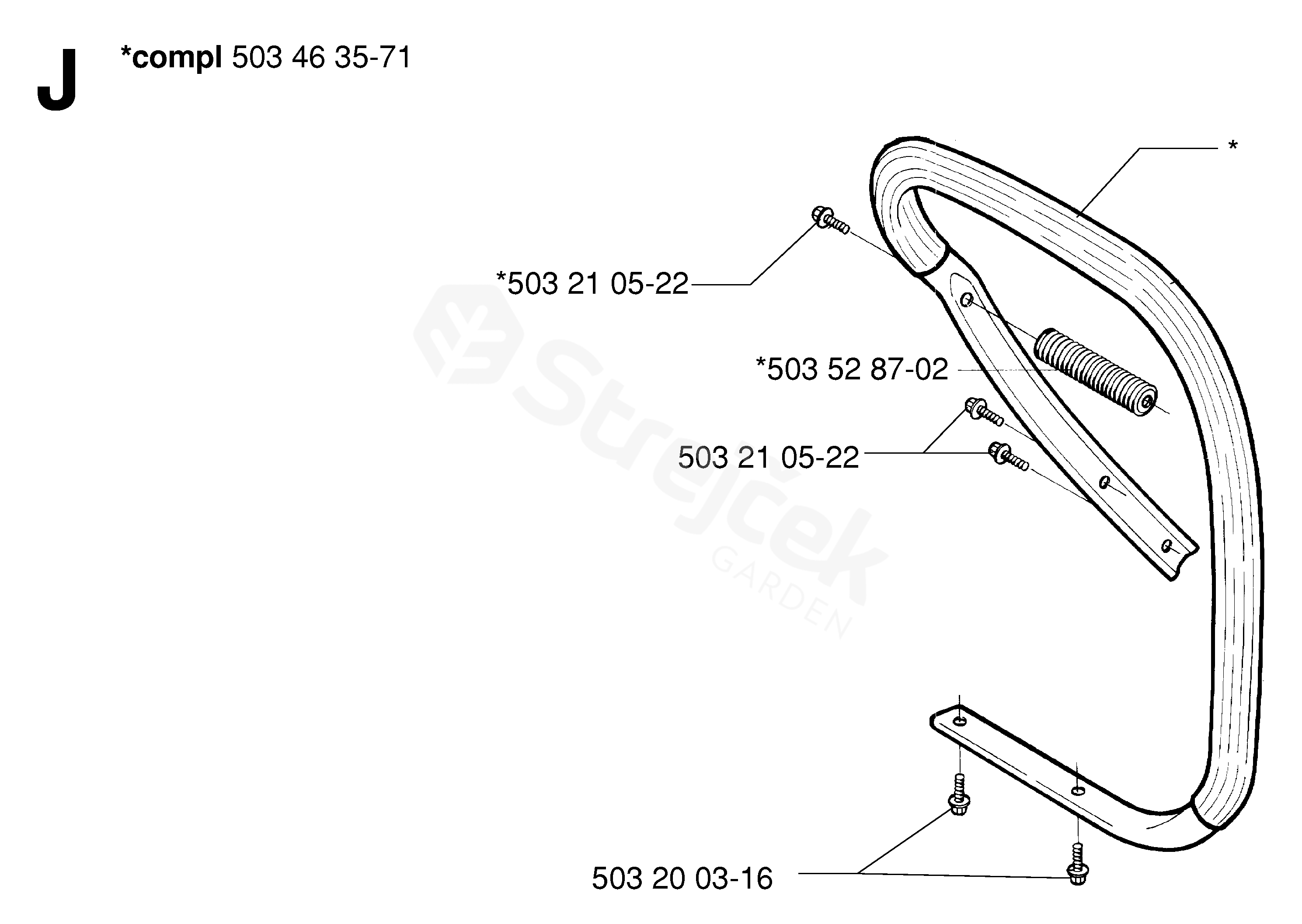 Spare parts Partlist 395 XP 395 XP, 200701 HANDLE sGarden.cz