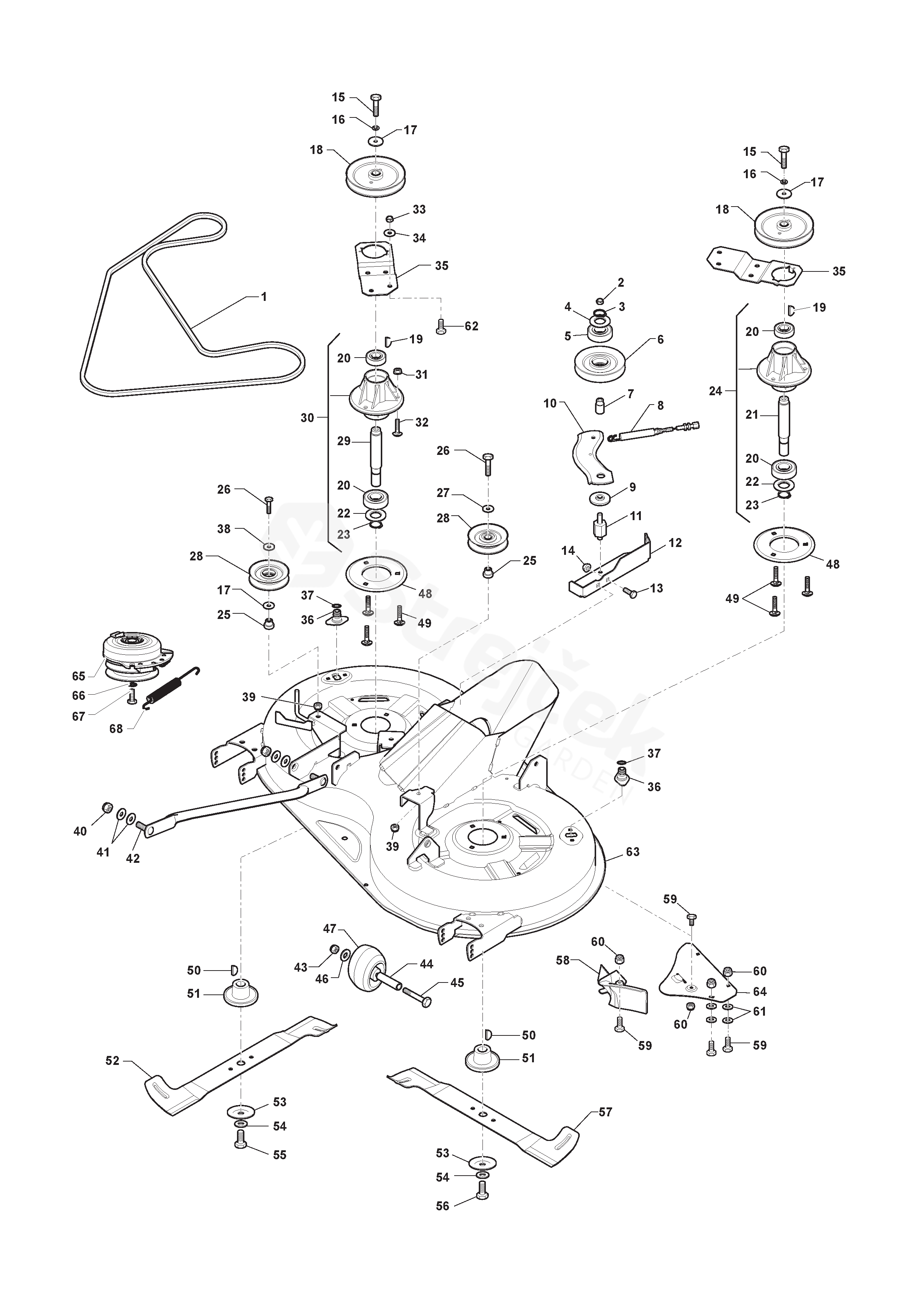 Spare Parts Partlist Mp 98 Mp 98 18 Cutting Plate With Electromagnetic Clutch Sgarden Cz