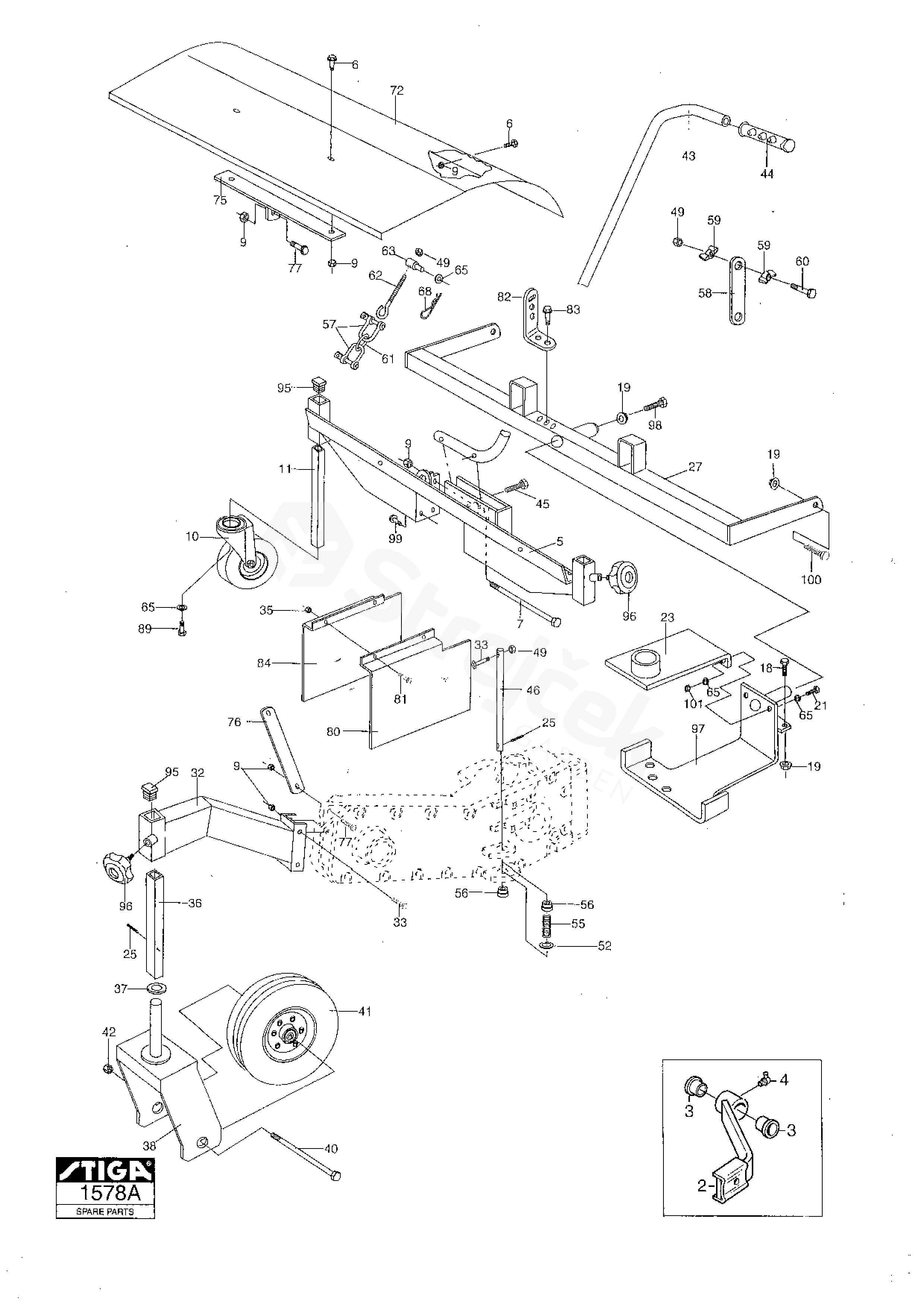 Spare parts - Partlist - SWEEPING UNIT 85cm - Villa SWEEPING UNIT 85cm ...