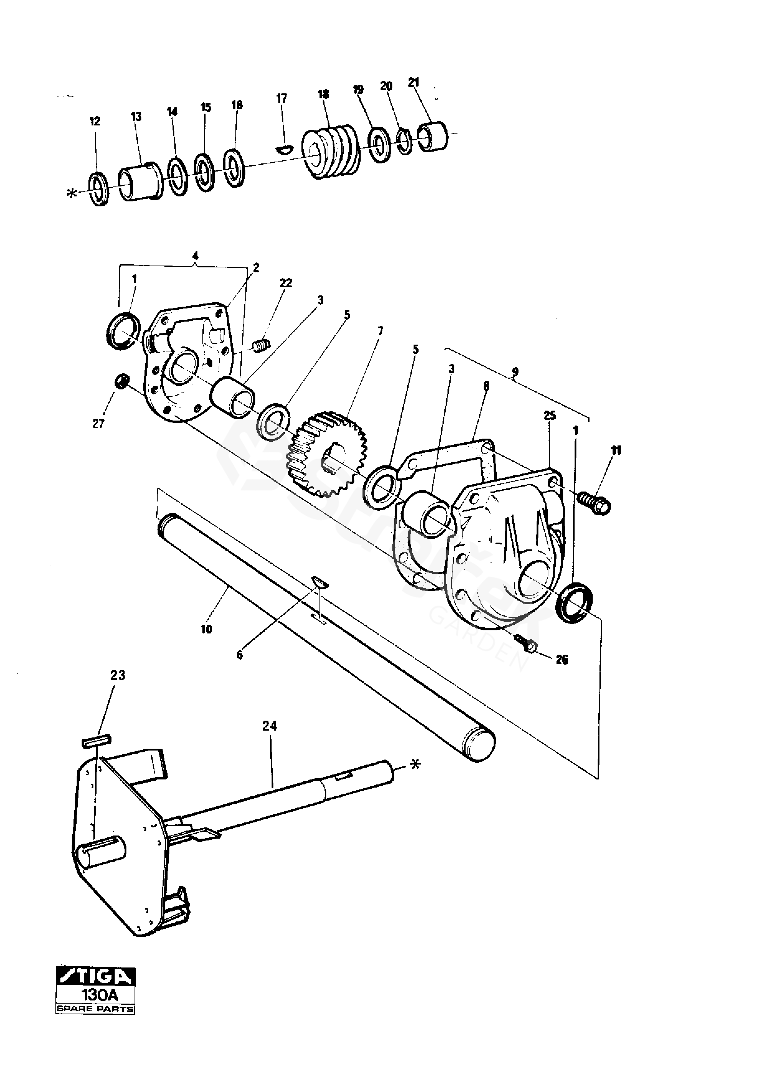 Spare parts - Partlist - ST52 ST523 (D) (1989) - Auger Gear Box ...