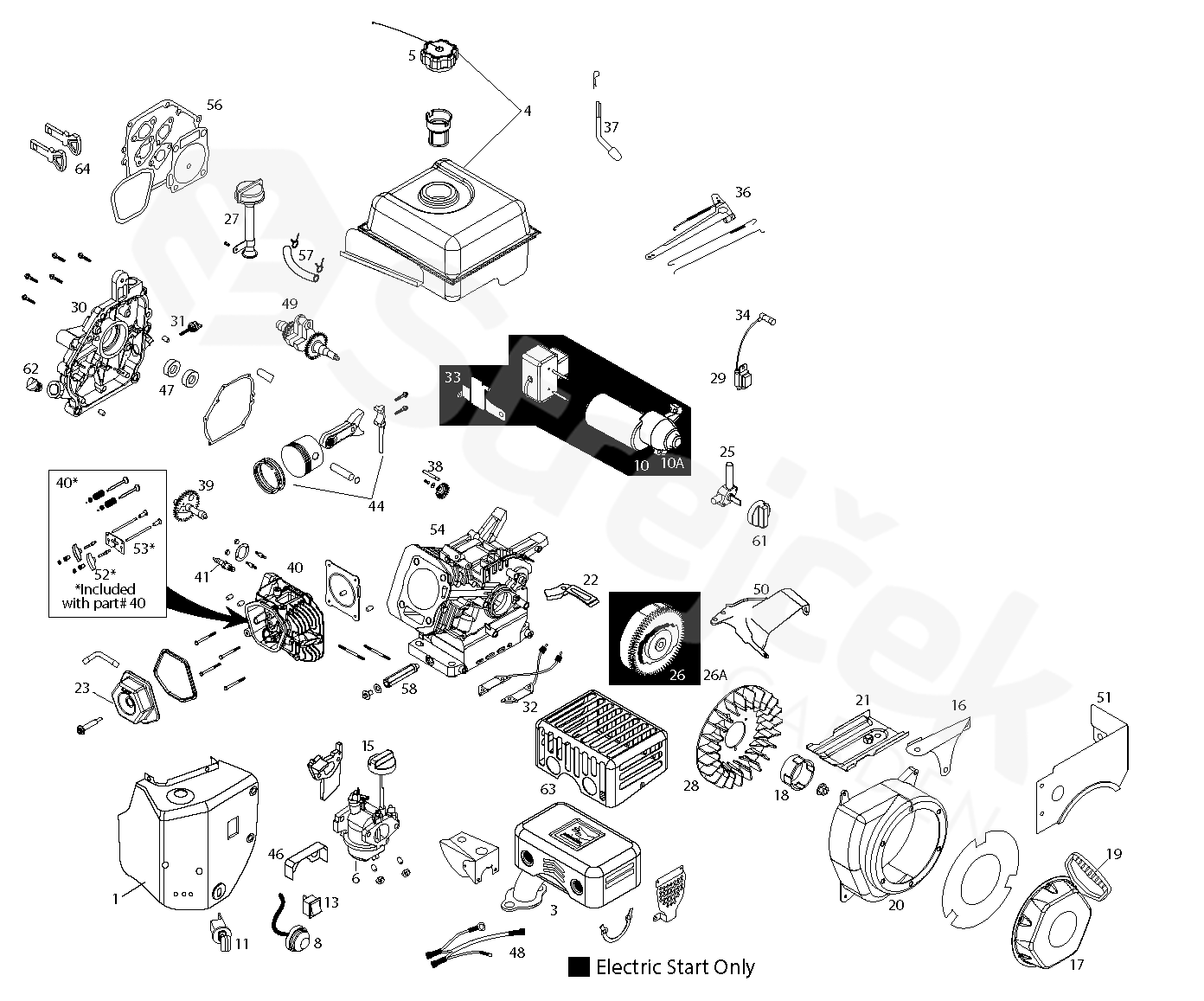 Spare parts Partlist LCT ENGINES 291CC PW2HK19850781DE ENGINE
