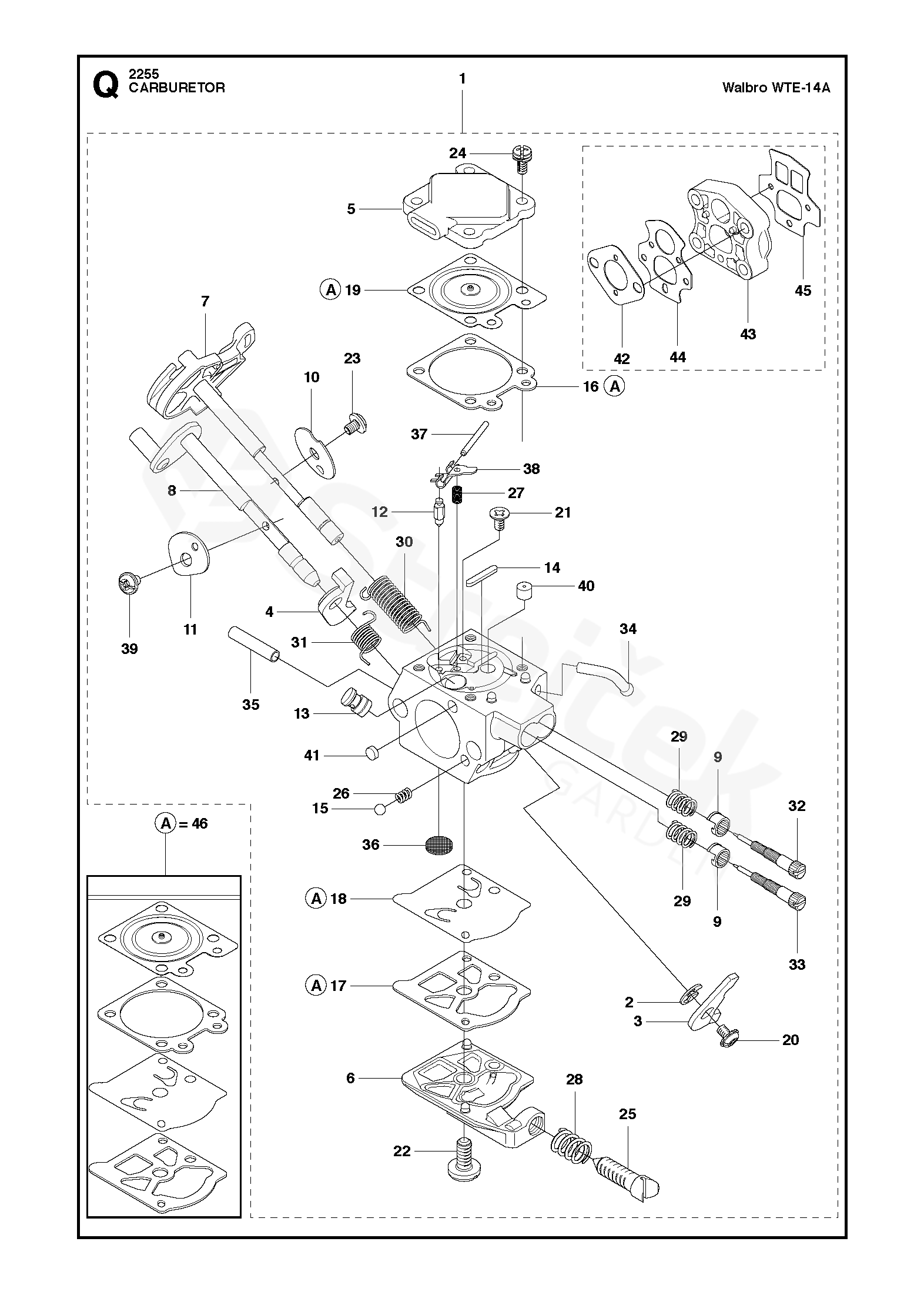 Spare parts - Partlist - FC2255 W FC2255 W, 2011-01 - CARBURETOR ...